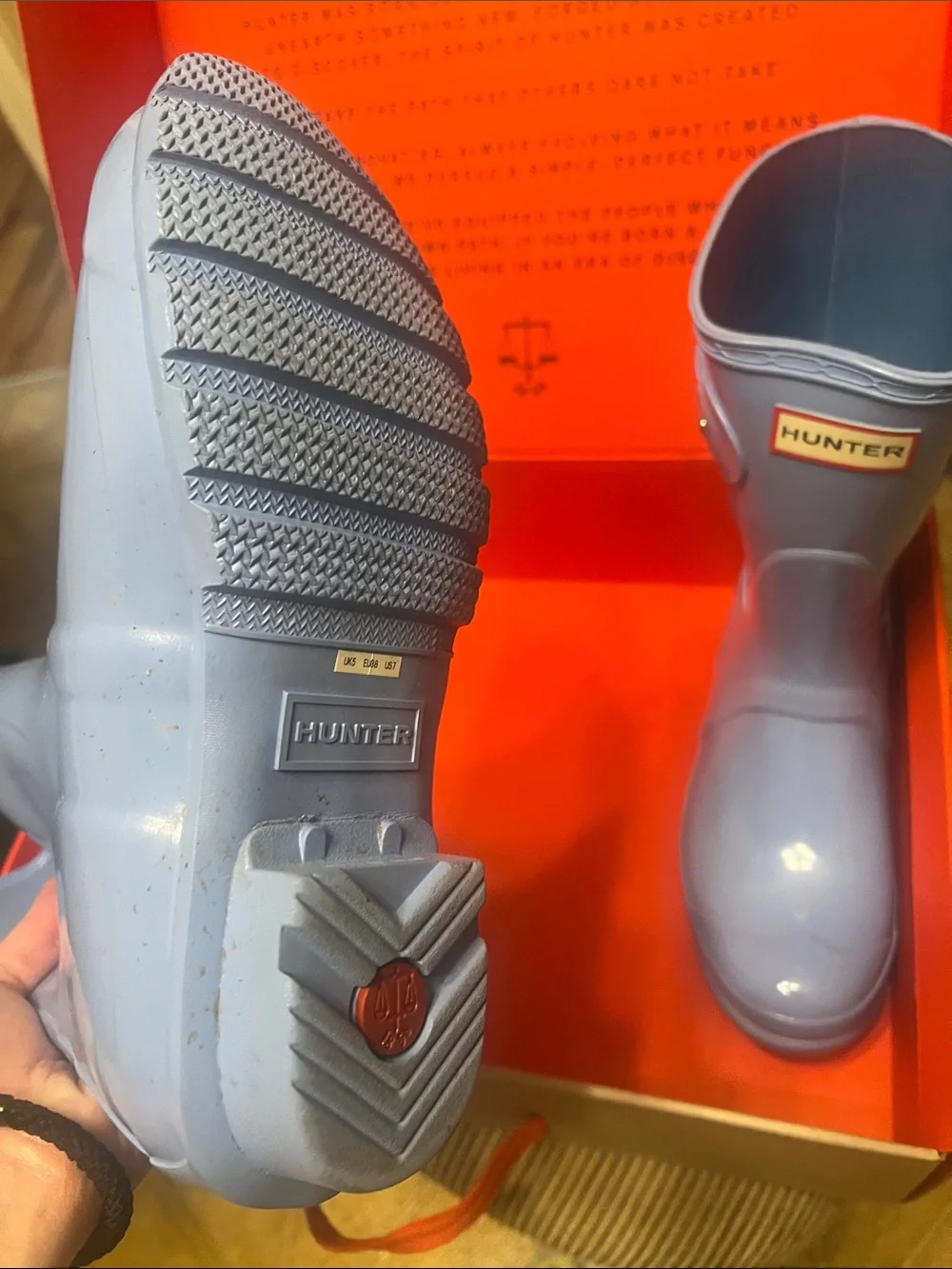 Hunter Women's Light Lavender Short Rain Boots